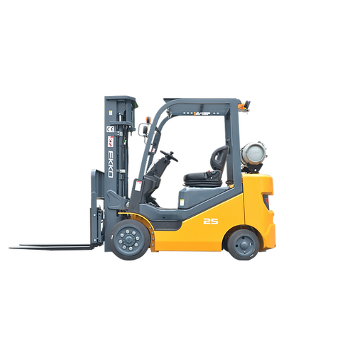 EKKO EK25SLP Durable Forklift with Pattern Cushion (LPG) - 5000 lbs Capacity, Perfect for Smooth Indoor Material Handling & Warehouse Tasks