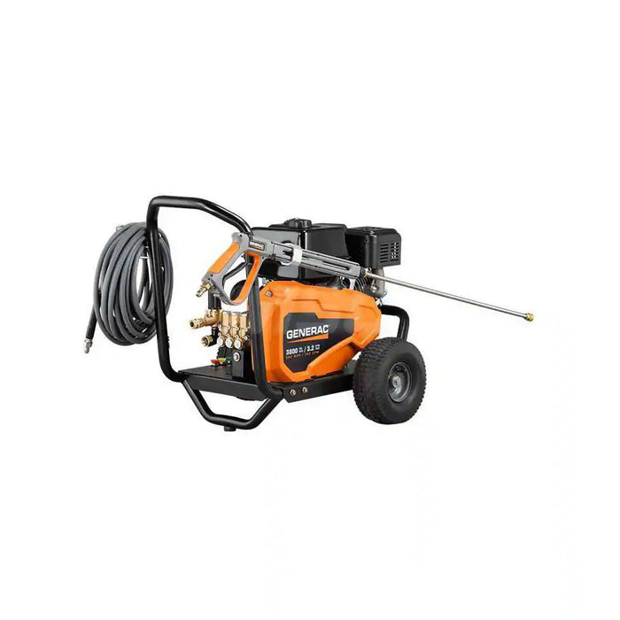 Generac Power Gas Pressure Washer - 3,800 psi, 3.2 GPM, Ideal for High-Performance Cold Water Cleaning