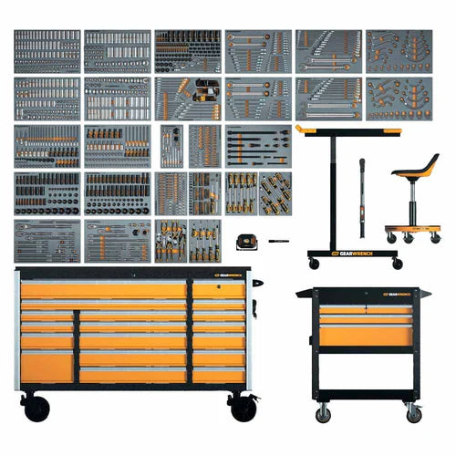 GEARWRENCH 1268 MEGAMOD Piece Master Mechanics Tool Set in Premium Modular Foam Trays with Tool Storage