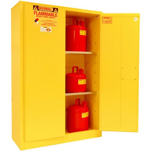 Securall A145WP1 - 45 Gallon Outdoor Flammable Storage Cabinet, Self-Latch Standard 2-Door