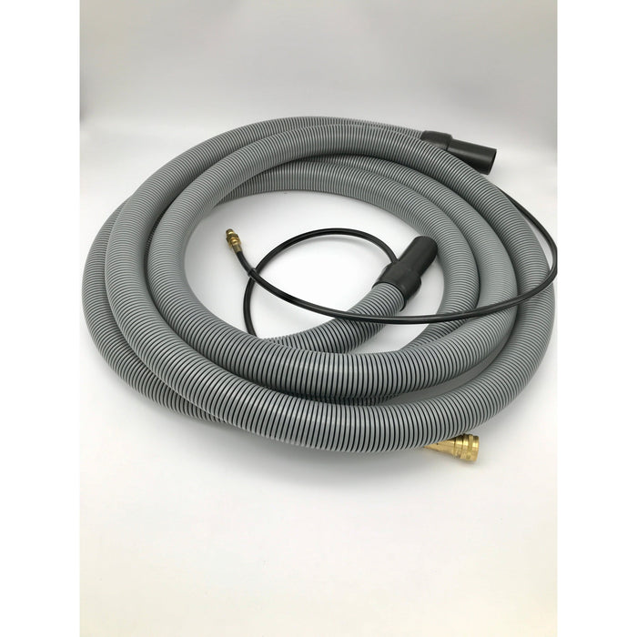 Insider Vacuum Hose, 1-1/2" x 20', Gray with insider solution line and swivel cuffs, Up to 1250 P.S.I., 1 per carton