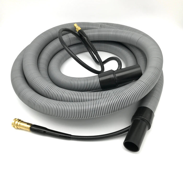 Insider Vacuum Hose, 1-1/2" x 20', Gray with insider solution line and swivel cuffs, Up to 400 P.S.I., 1 per carton