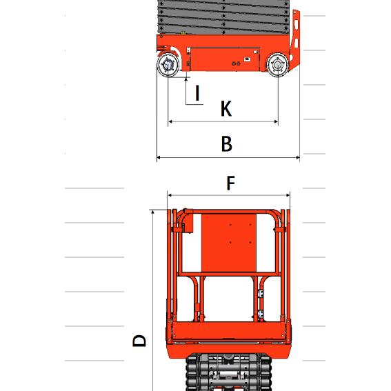 EKKO ES60E Aerial Work Platform - 19' Lift Height (228''), Efficient Elevated Access Solution