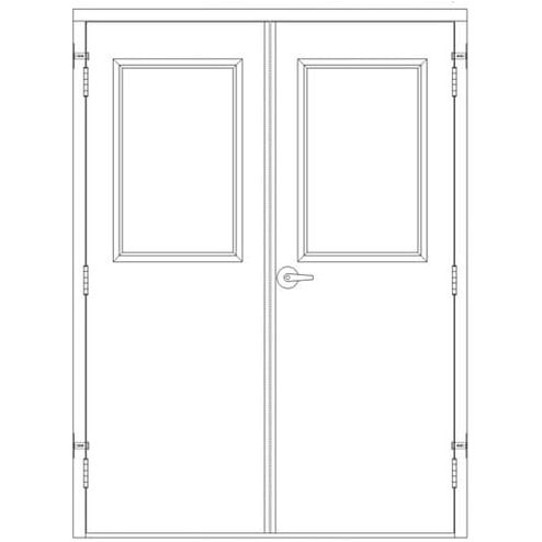 Securall 60x 80 - Right Hand Reverse Prehung Steel Door with Cylindrical Lever-Style Handle