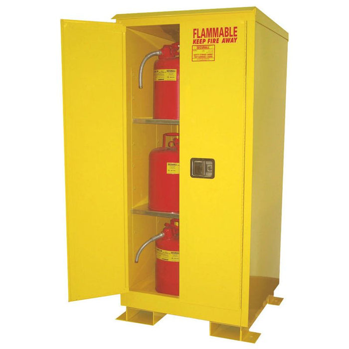 Securall 60 Gallon Flammable Storage Cabinet, Self-Close Self-Latch Sliding Door