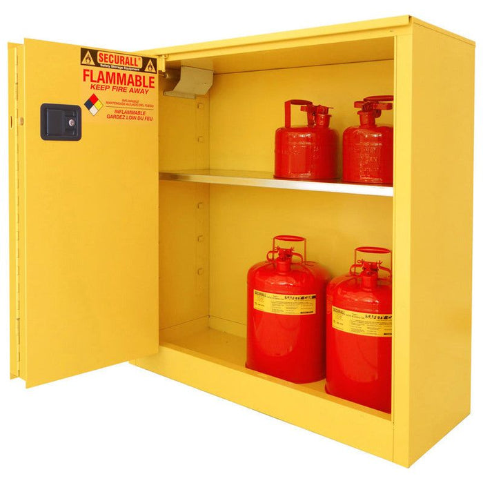 Securall A230 - 30 Gallon Flammable Storage Cabinet, Self-Close Self-Latch Sliding Door