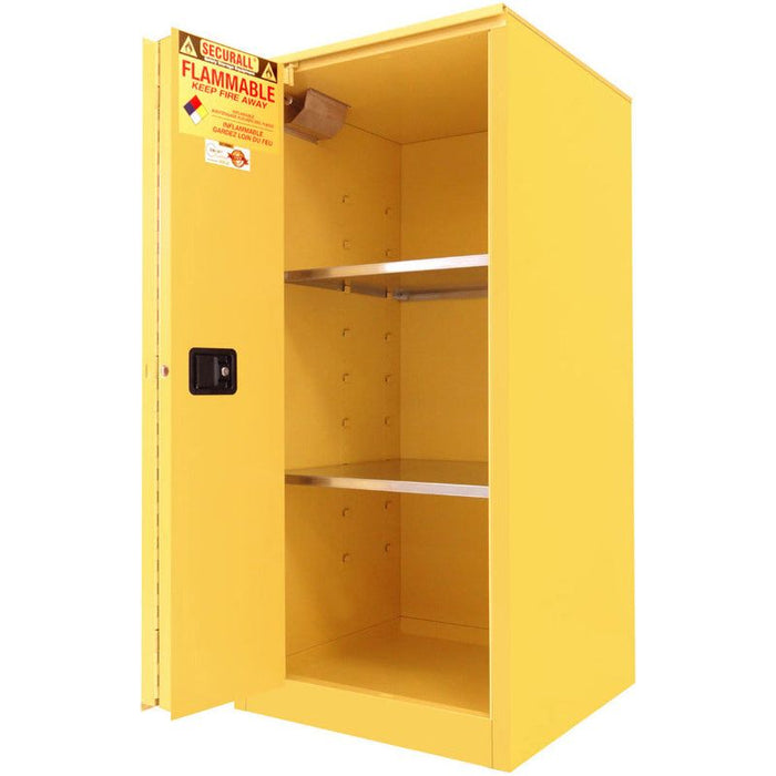 Securall 60 Gallon Flammable Storage Cabinet, Self-Close Self-Latch Sliding Door