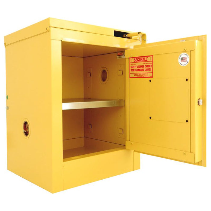 Securall 4 Gallon Flammable Storage Cabinet, Self-Close Self-Latch Safe-T-Door