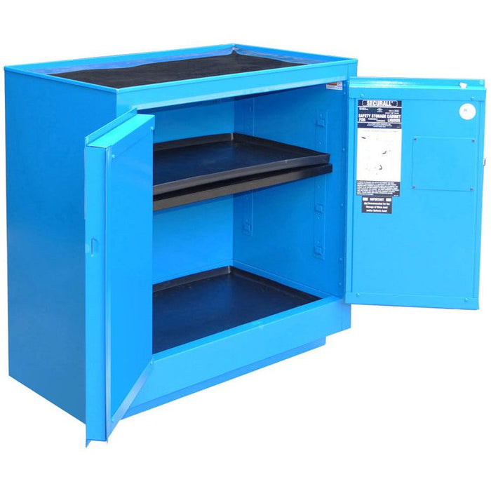 Securall 24 Gallon  Acid/Corrosive Storage Cabinet, 1 Shelves, 2 Door Self-Close Self Latch Safe-T-Door