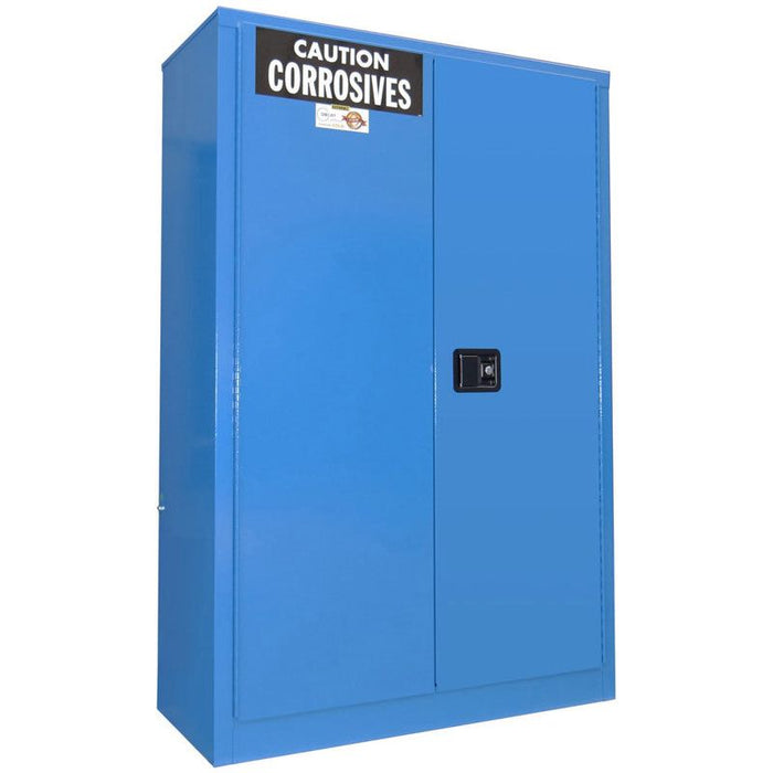 Securall 45 Gallon  Acid/Corrosive Storage Cabinet, 2 Shelves, 2 Door Self-Close Self Latch Safe-T-Door