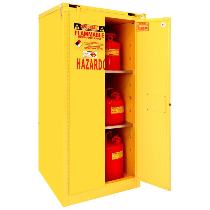 Securall 60 Gallon  Hazardous Waste Storage Cabinet, Self-Close Self-Latch Safe-T-Door