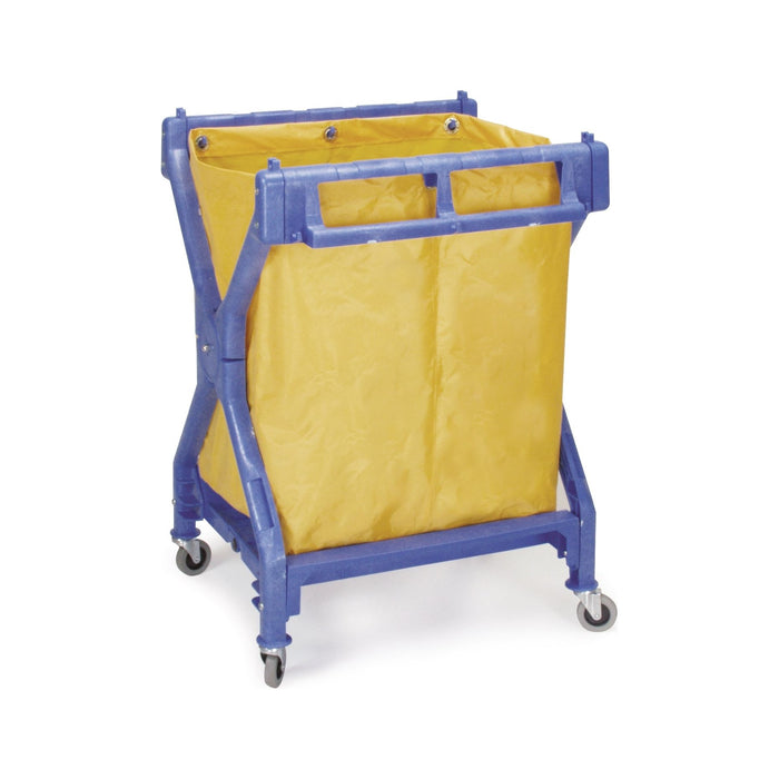 Folding laundry cart, six bushel capacity