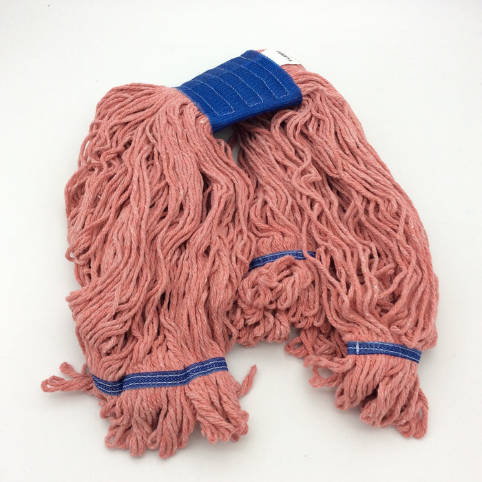 Looped End Wet Mop, Red, 5" headband, #32 X-Large